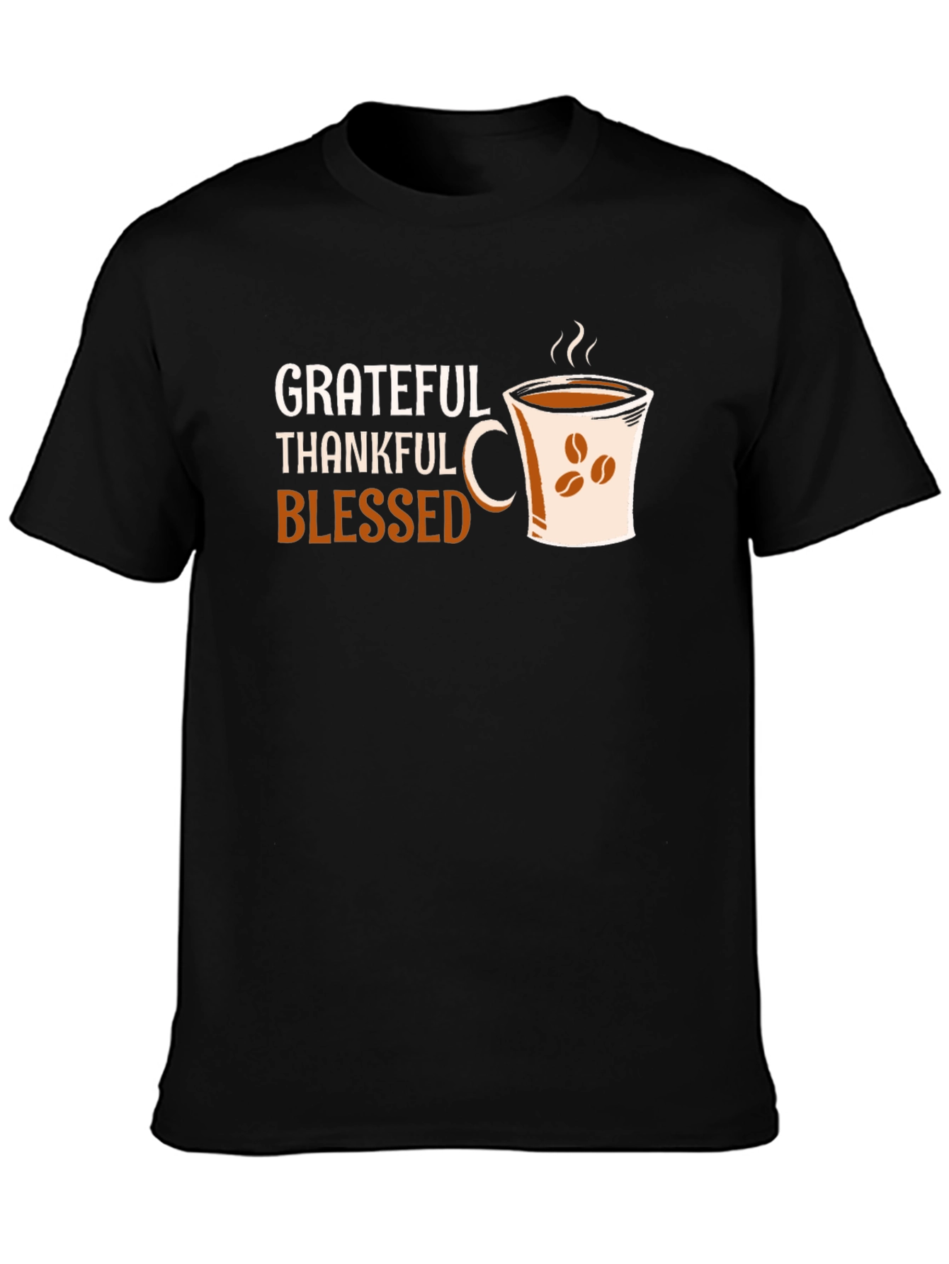 Grateful Thankful Blessed Coffee Cup T-Shirt