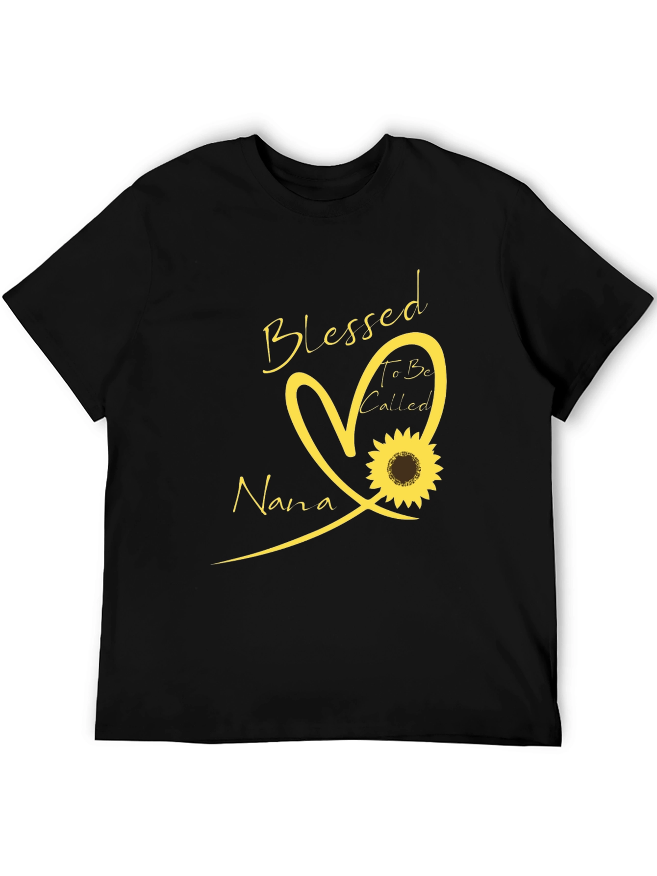 Blessed Nana T-Shirt - Sunflower Heart Design