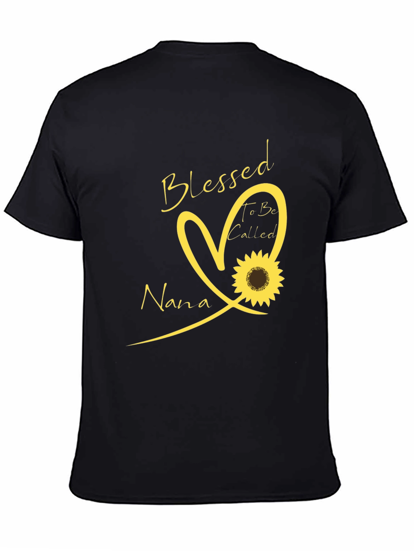 Blessed Nana T-Shirt - Sunflower Heart Design