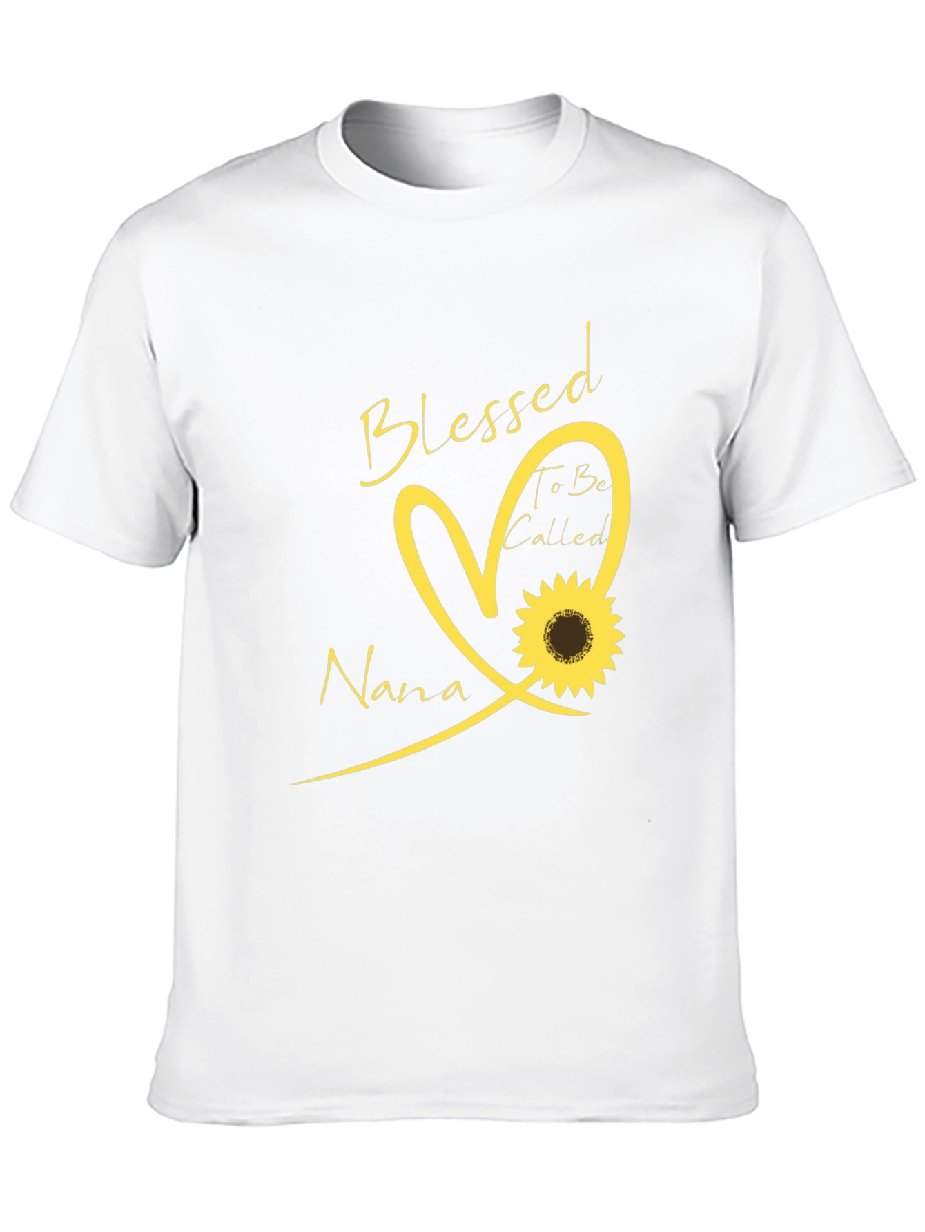 Blessed Nana T-Shirt - Sunflower Heart Design