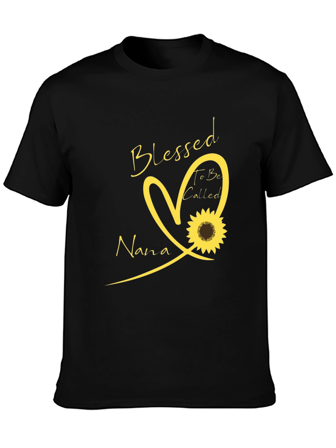 Blessed Nana T-Shirt - Sunflower Heart Design