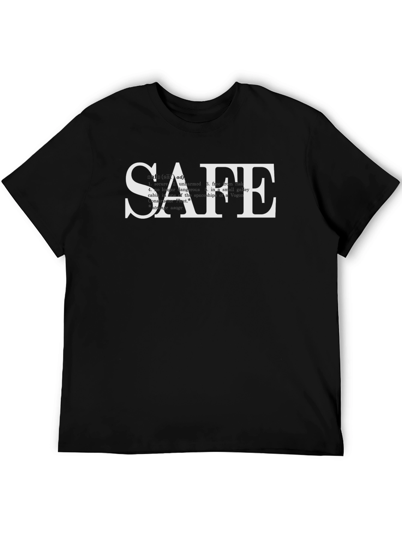 SAFE Graphic Print Black T-Shirt