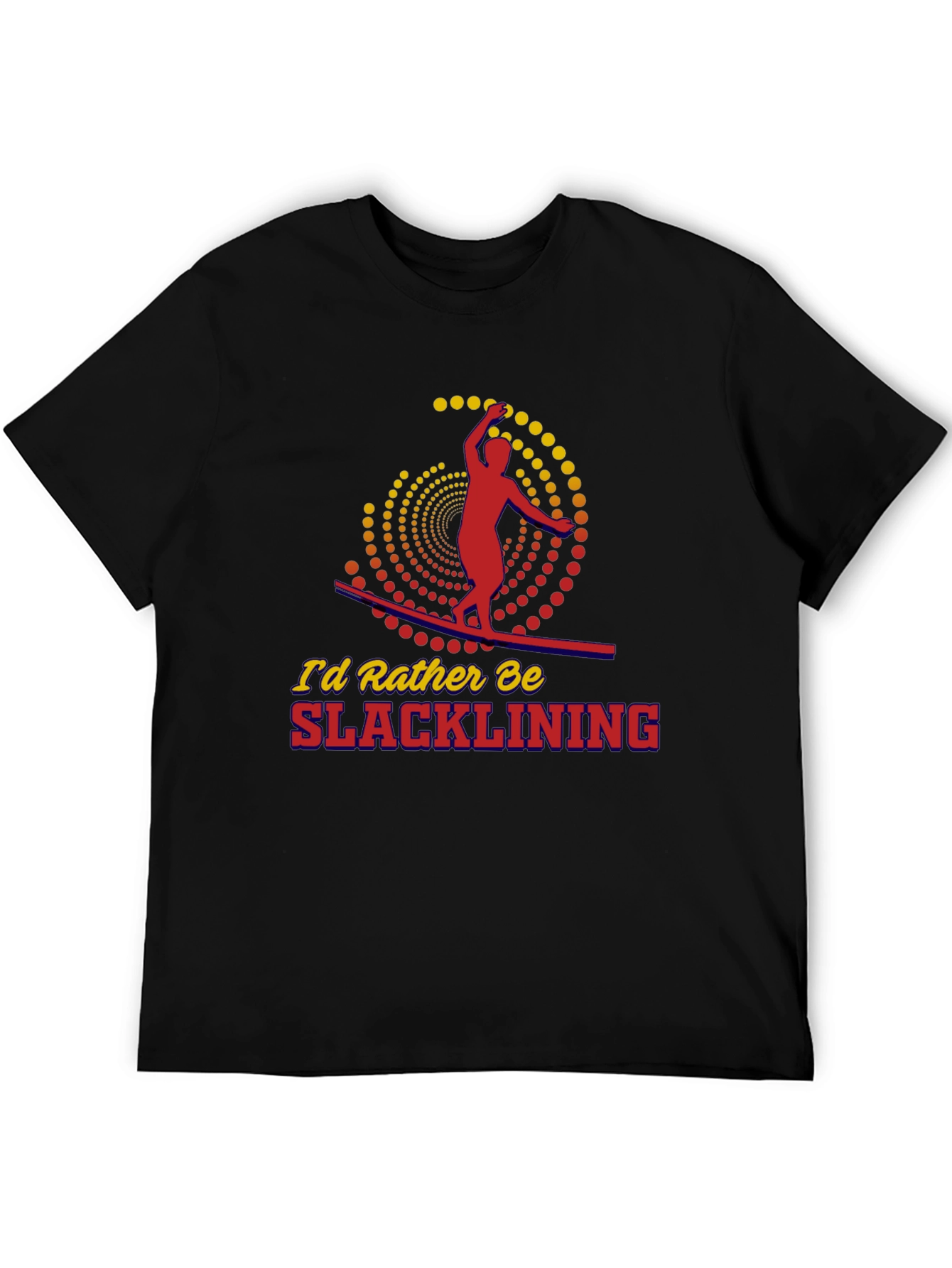 Slacklining Graphic Tee - Black Cotton T-Shirt