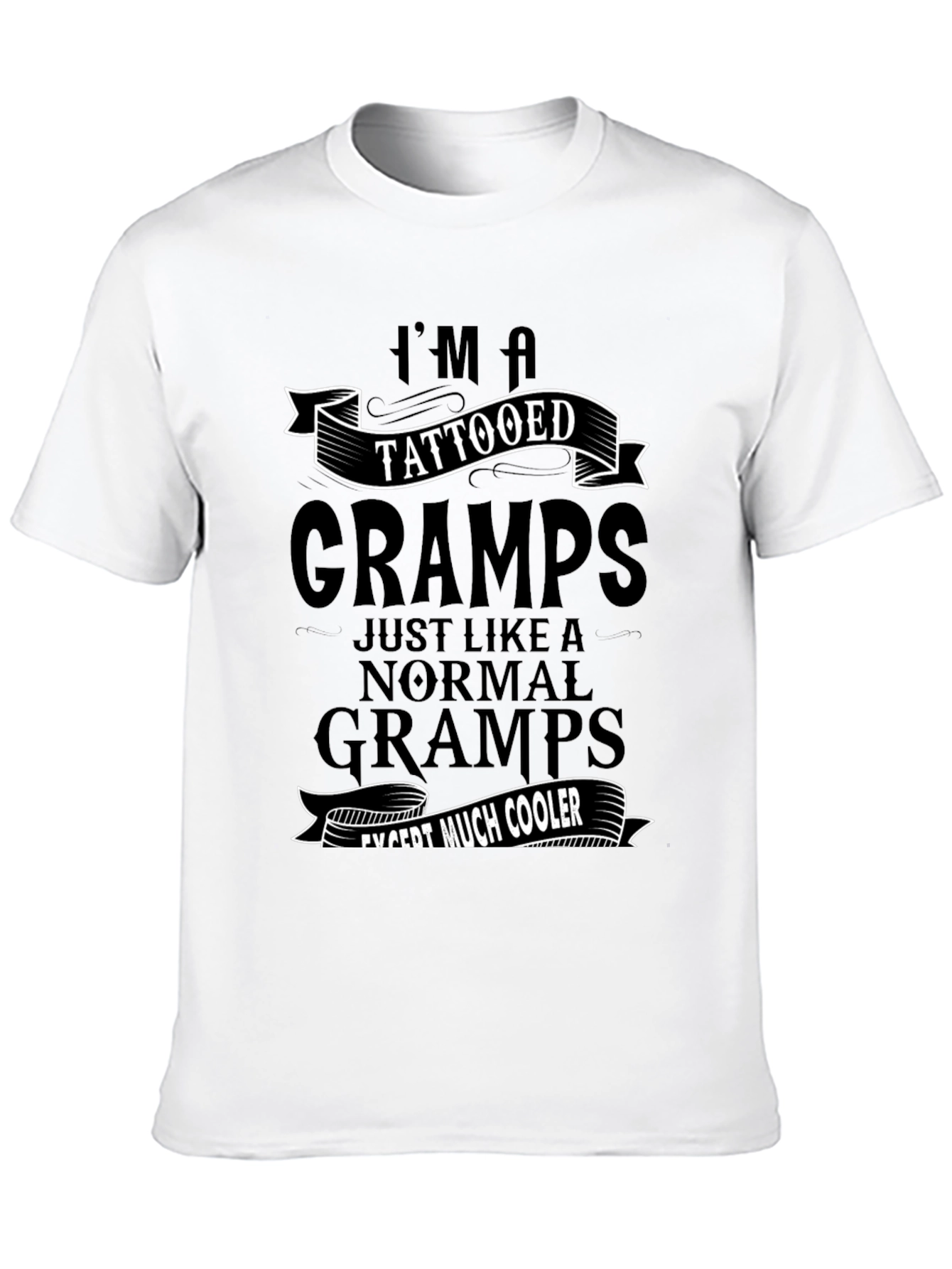Tattooed Gramps T-Shirt - Cool Grandfather Tee
