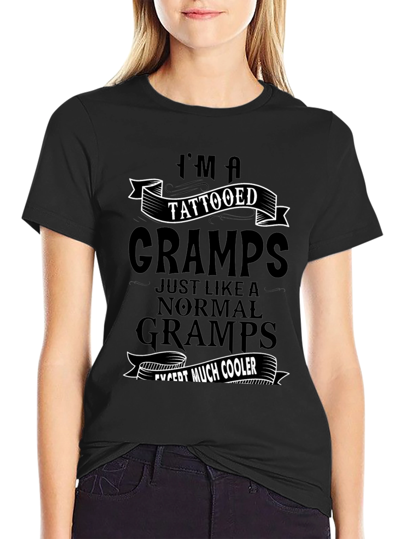 Tattooed Gramps T-Shirt - Cool Grandfather Tee