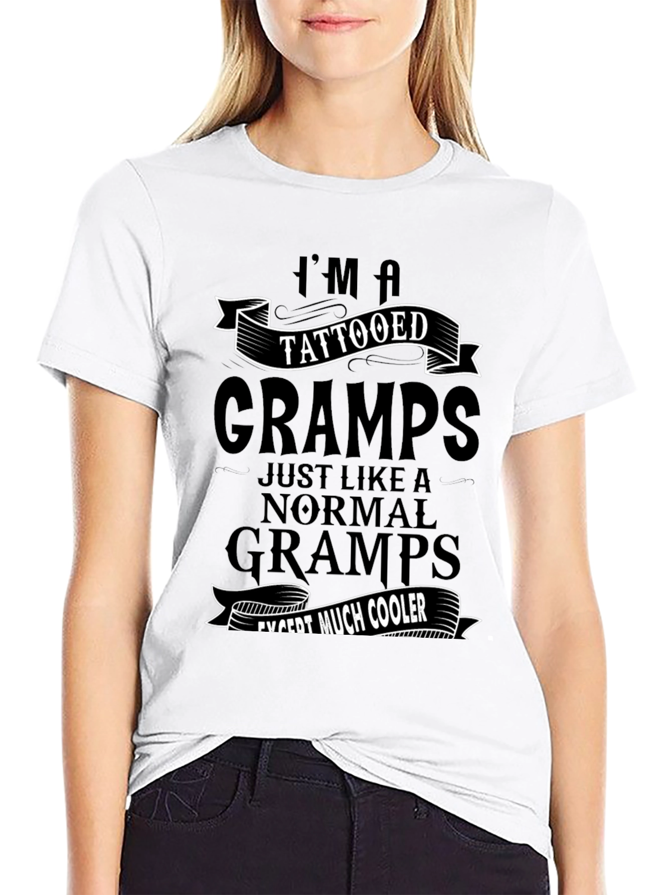 Tattooed Gramps T-Shirt - Cool Grandfather Tee