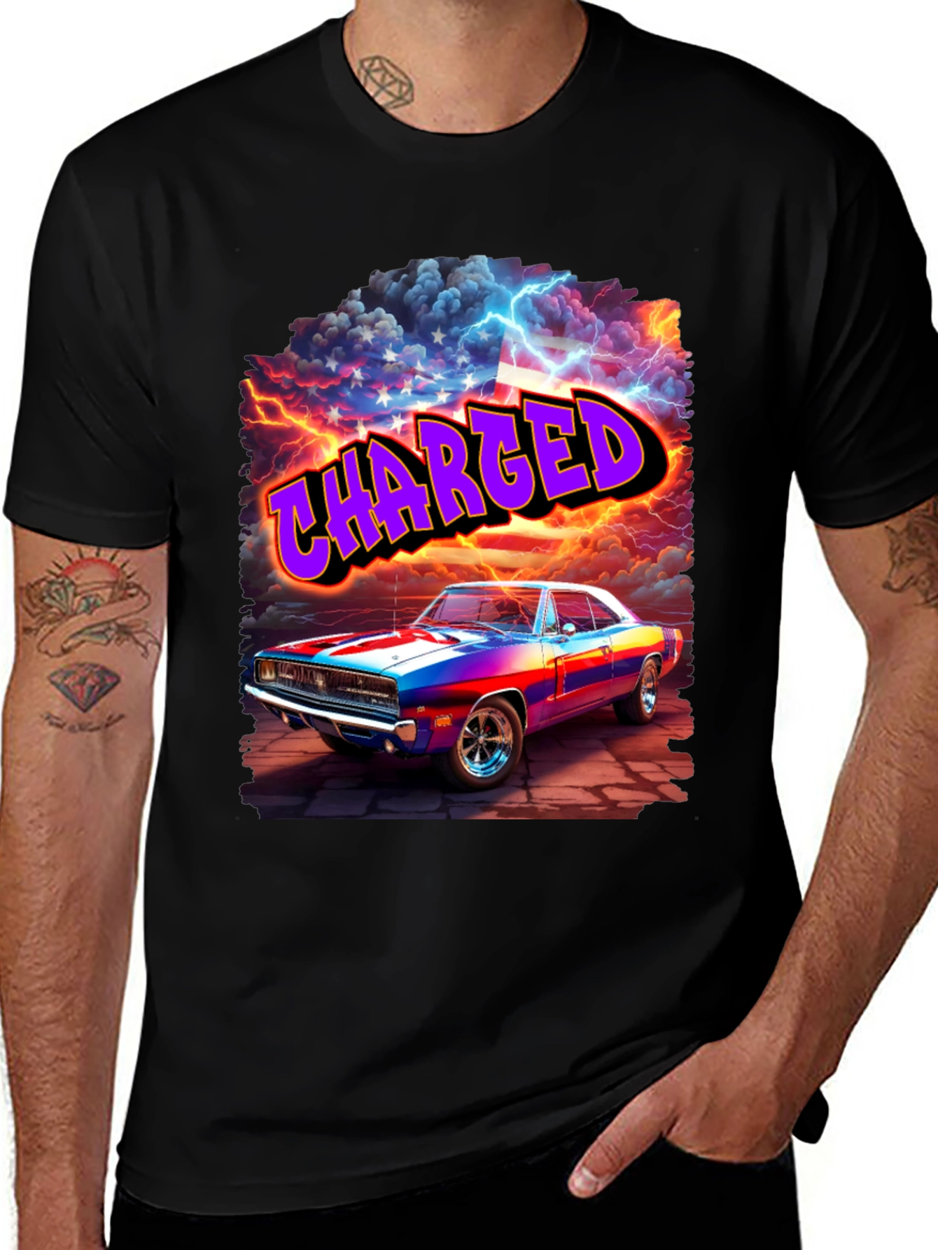 Charged Classic Car Graphic T-Shirt