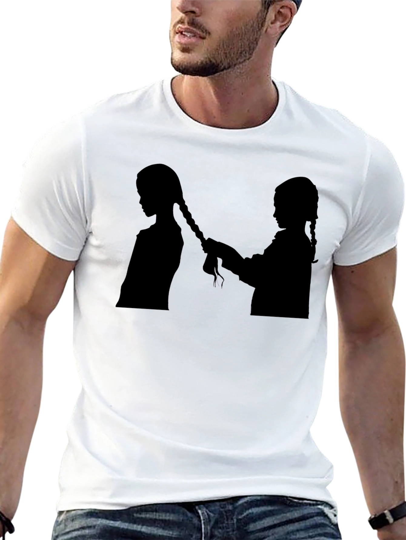 Silhouette Sisters Black Tee
