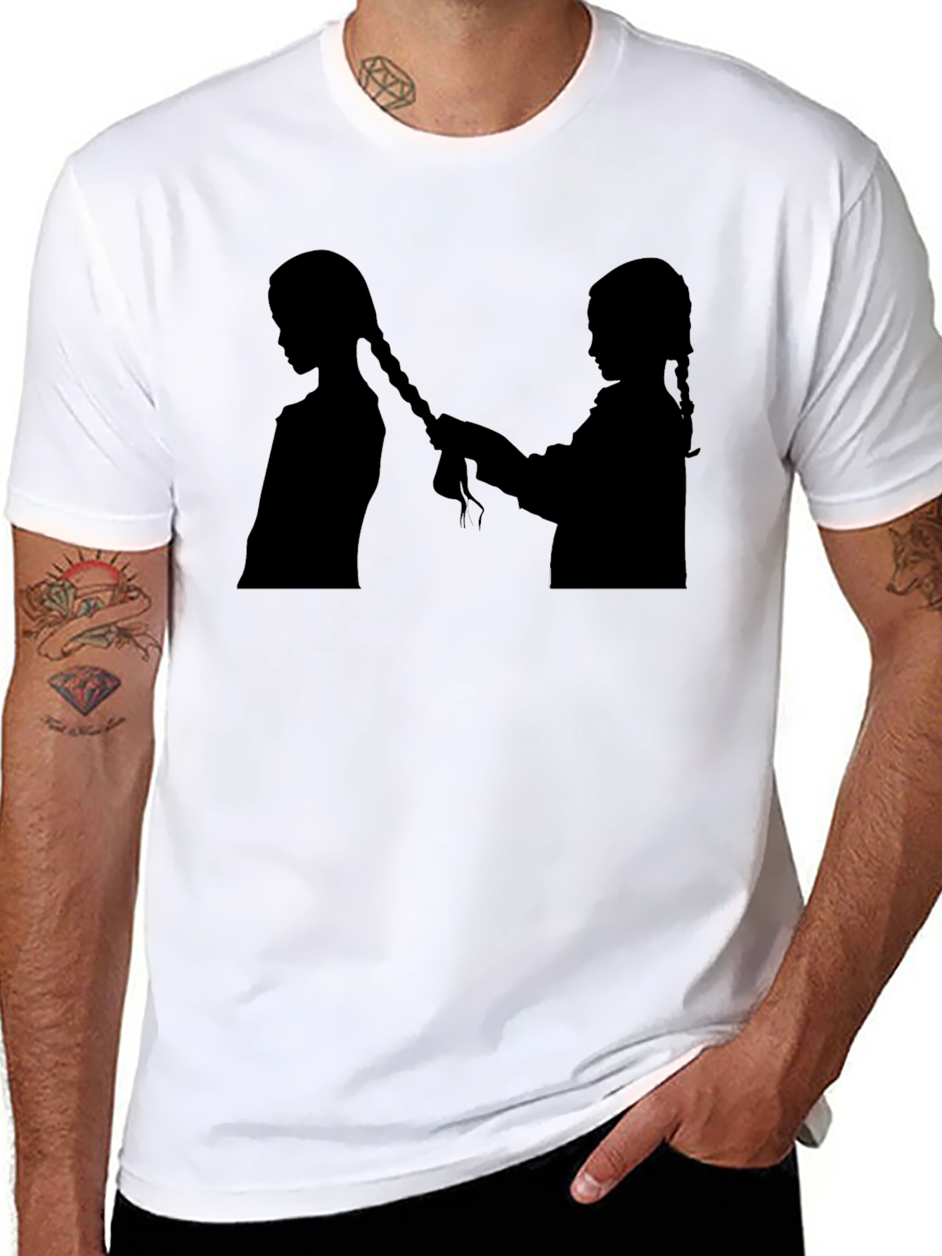 Silhouette Sisters Black Tee