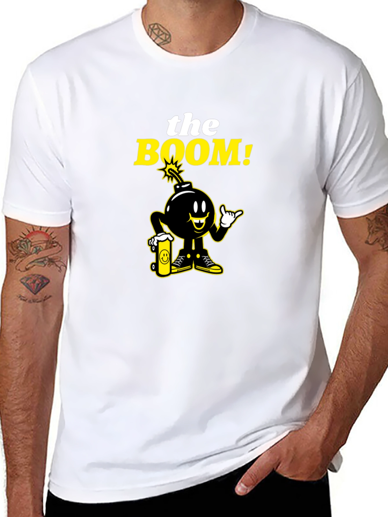 The Boom! Black Graphic Print Crew Neck T-Shirt