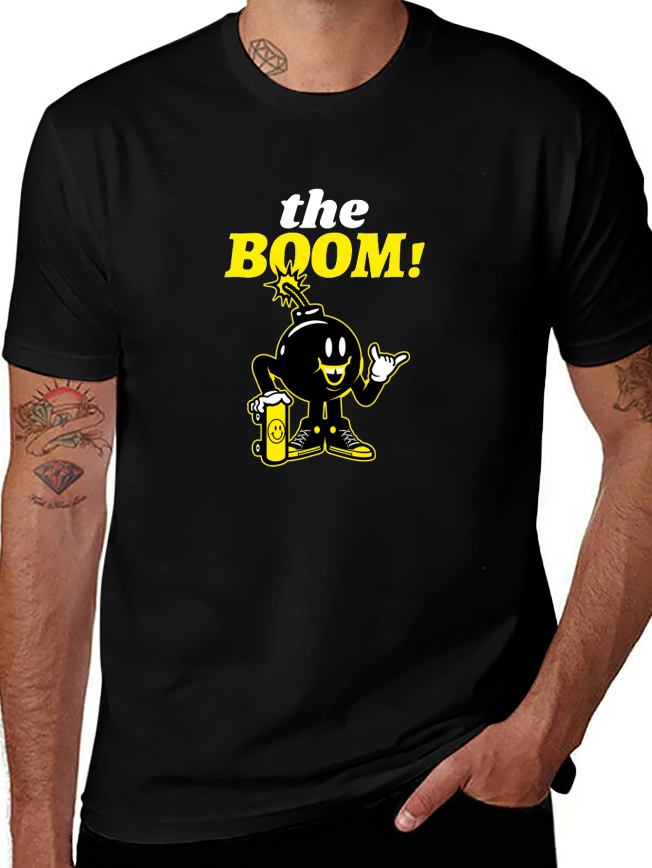 The Boom! Black Graphic Print Crew Neck T-Shirt