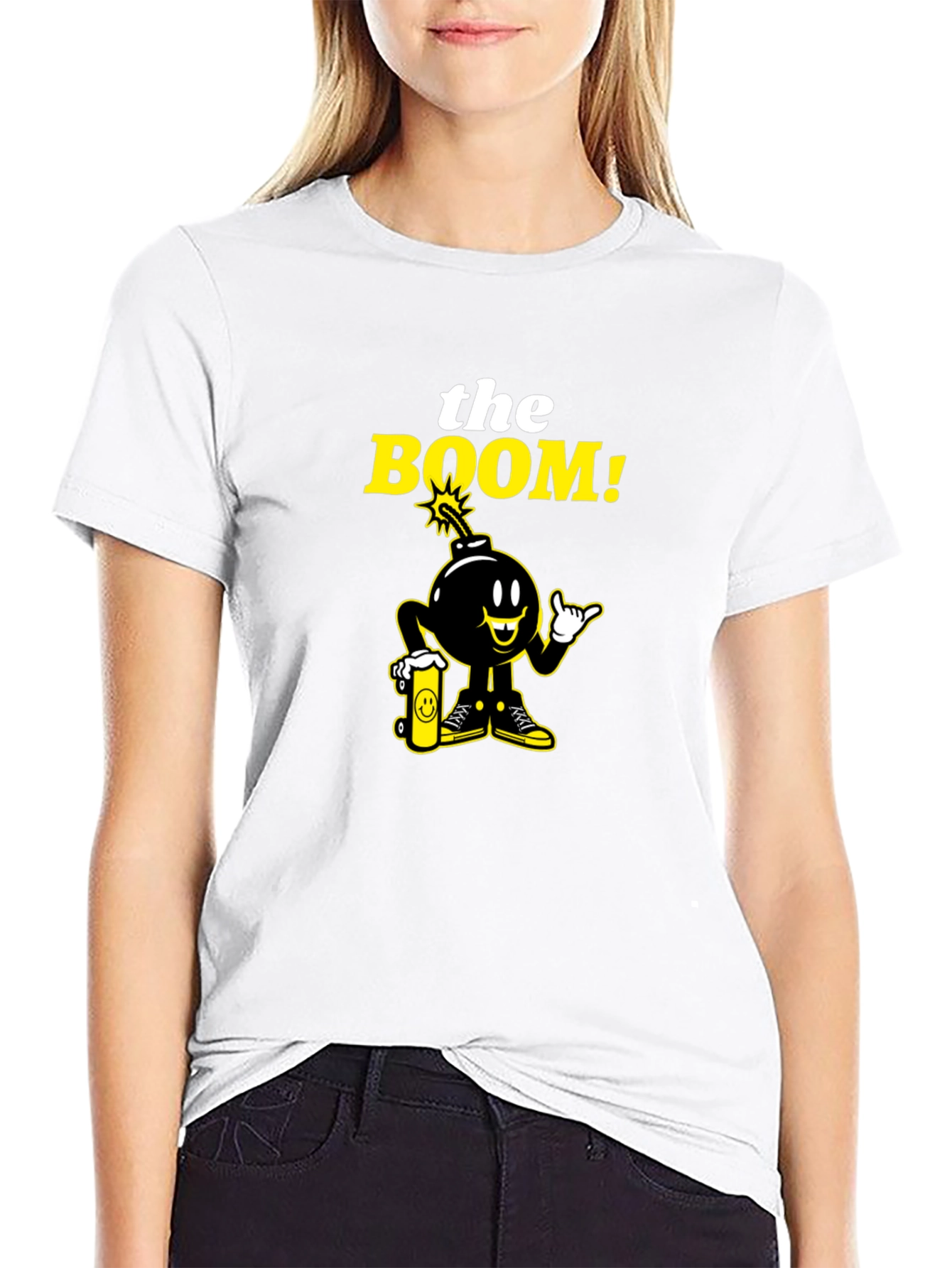 The Boom! Black Graphic Print Crew Neck T-Shirt