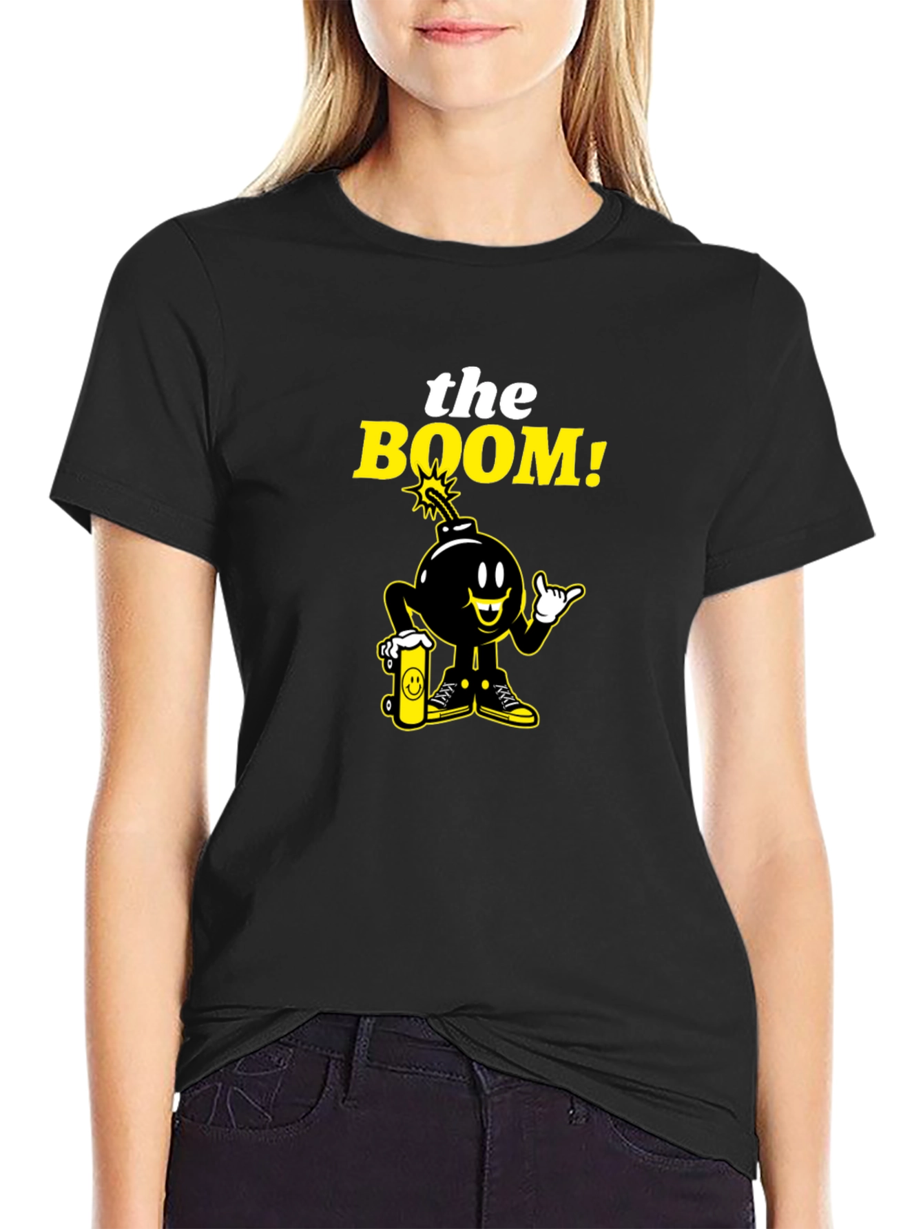 The Boom! Black Graphic Print Crew Neck T-Shirt