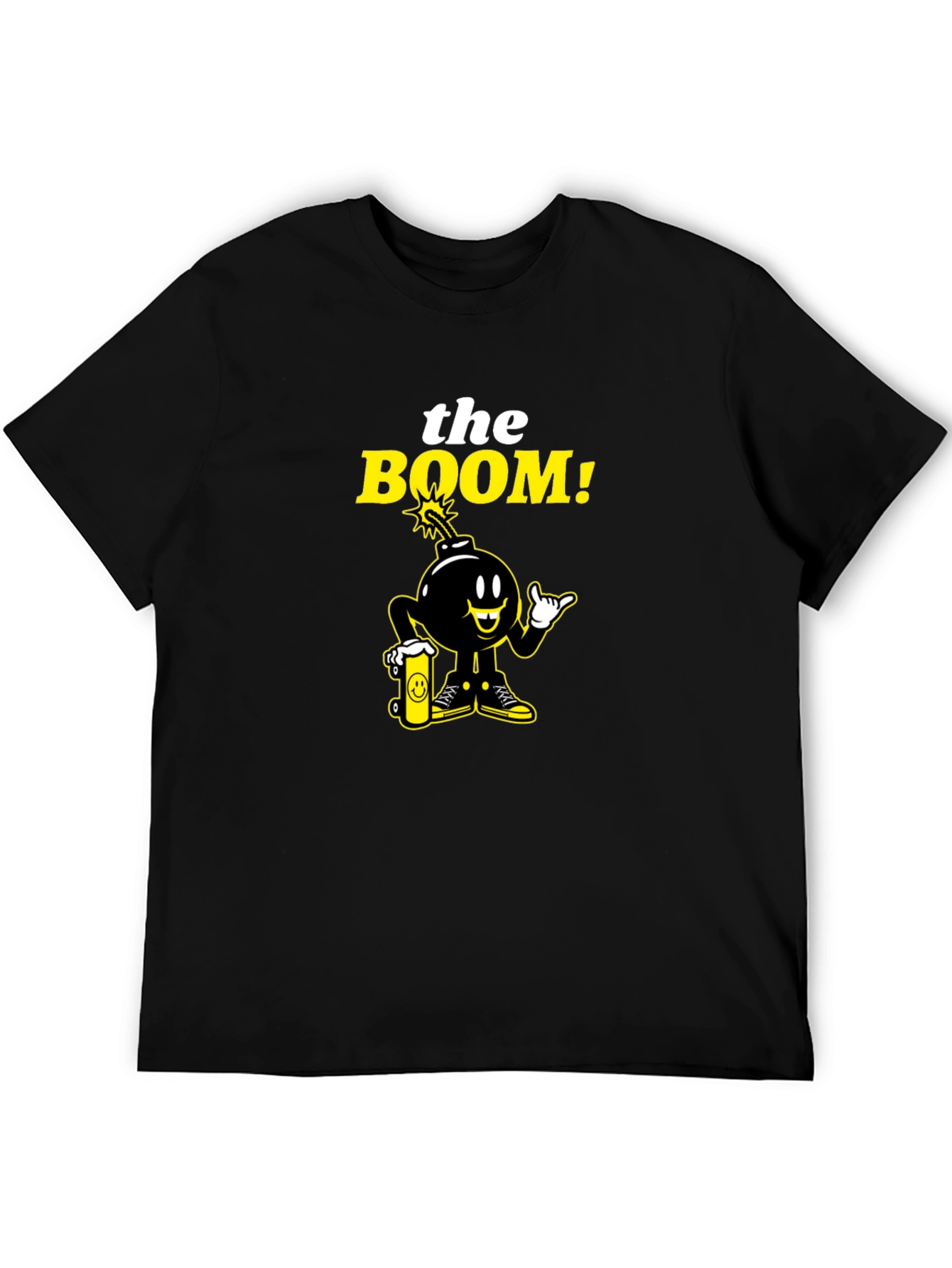 The Boom! Black Graphic Print Crew Neck T-Shirt