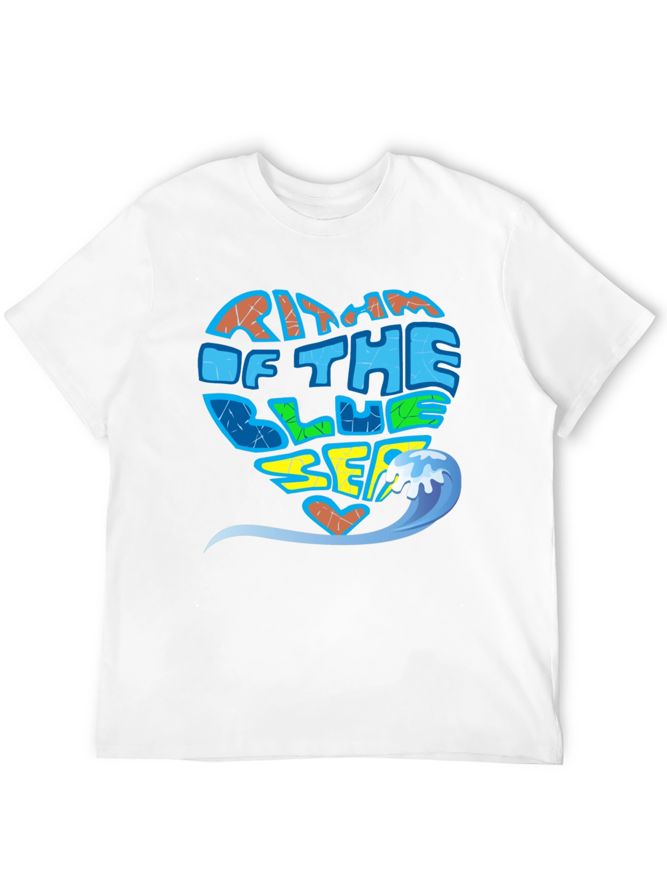 Rhythm of the Blue Sea Black Graphic T-Shirt