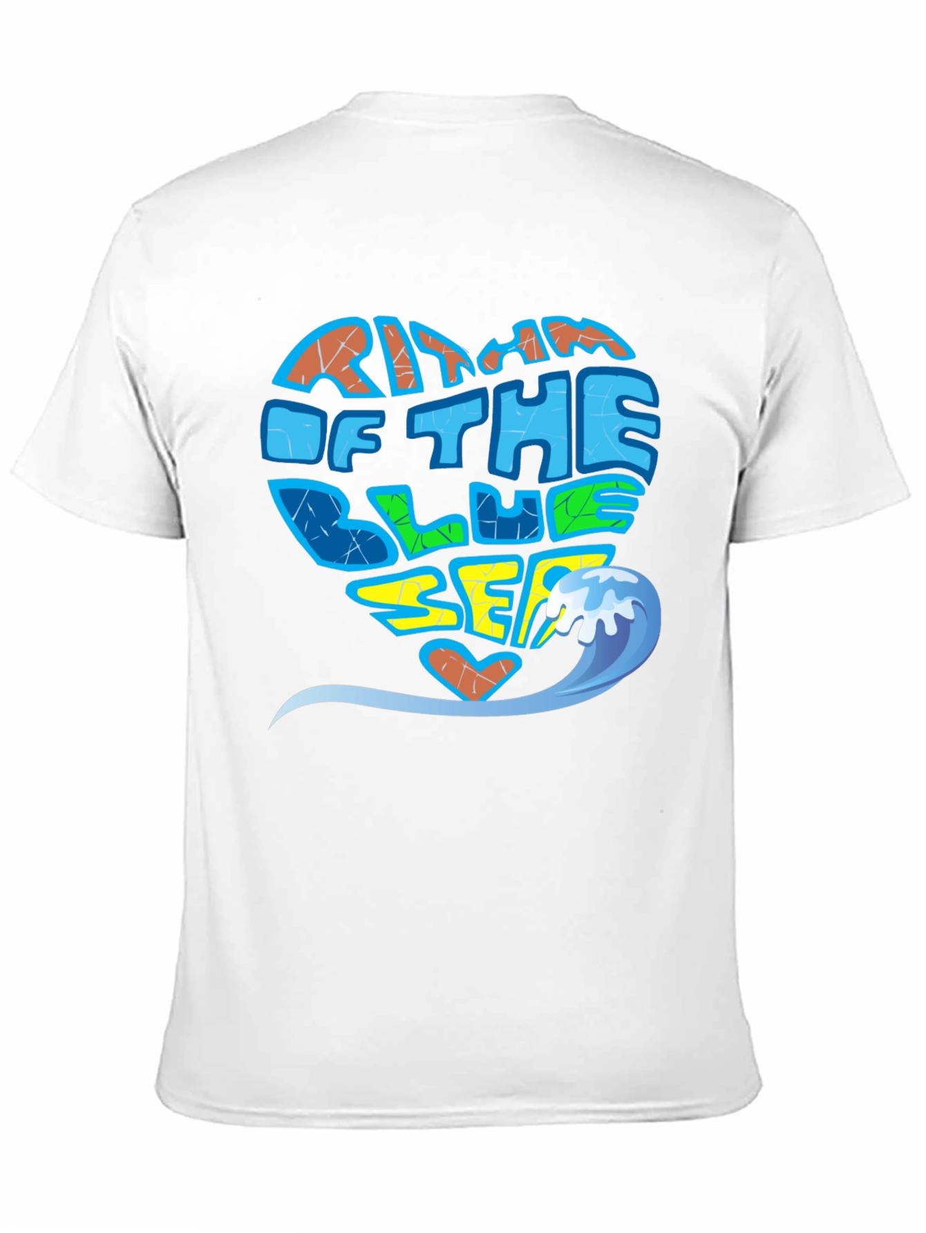 Rhythm of the Blue Sea Black Graphic T-Shirt