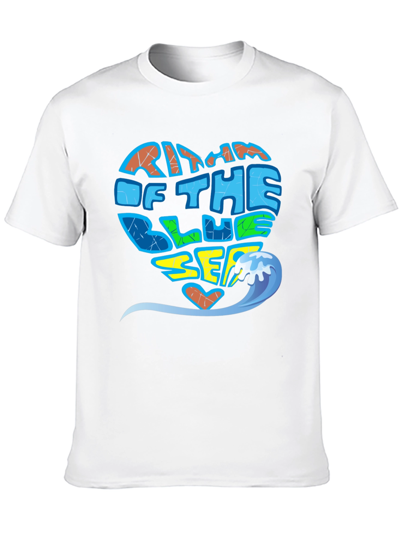 Rhythm of the Blue Sea Black Graphic T-Shirt