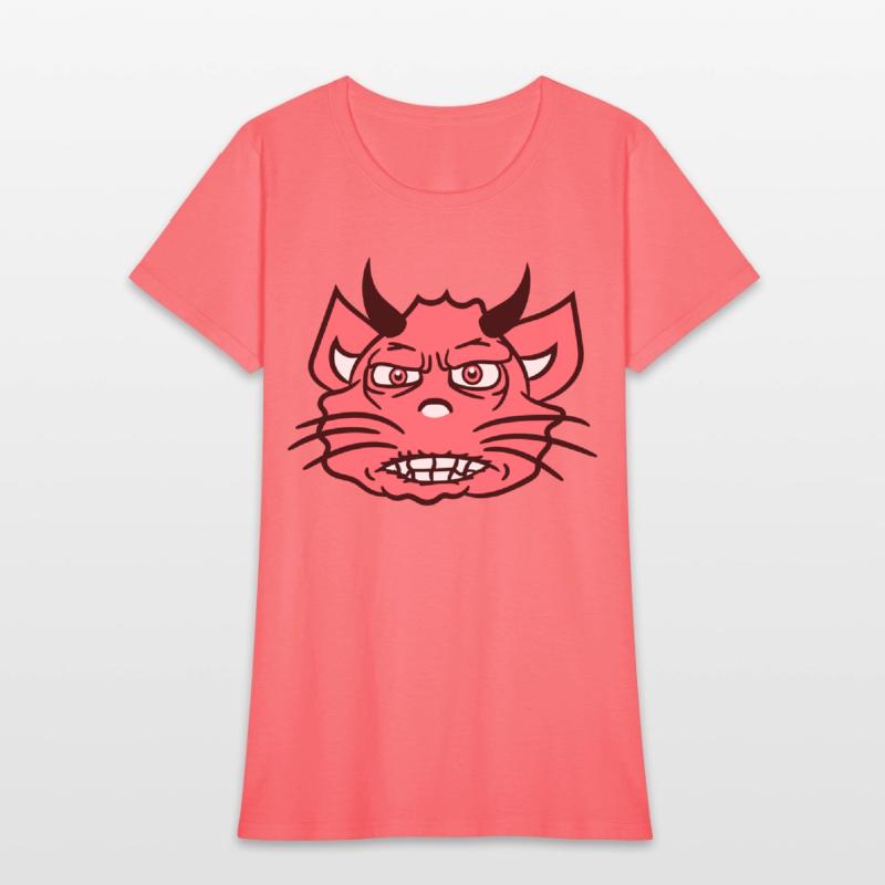 Demon Monster Cat Halloween Fun Horror Devil Horns