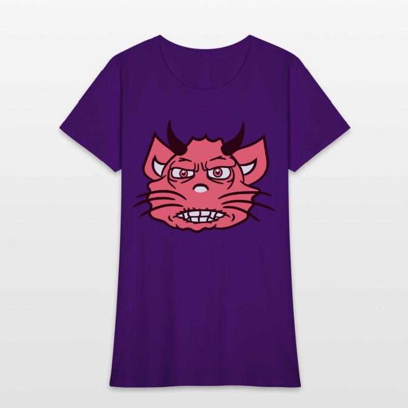 Demon Monster Cat Halloween Fun Horror Devil Horns