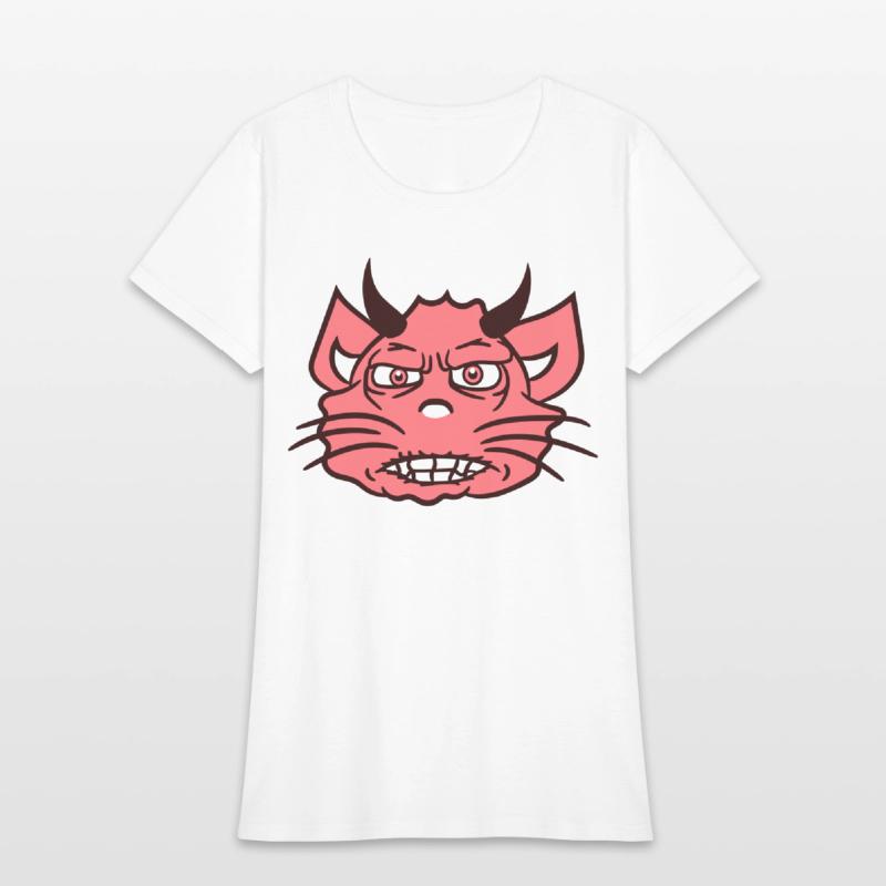 Demon Monster Cat Halloween Fun Horror Devil Horns