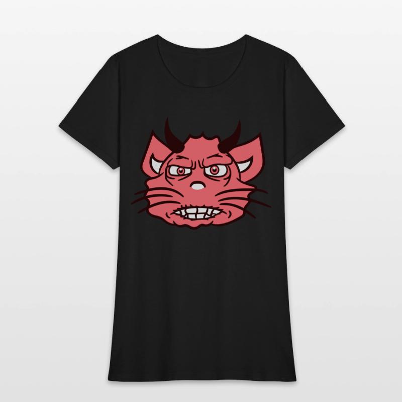 Demon Monster Cat Halloween Fun Horror Devil Horns