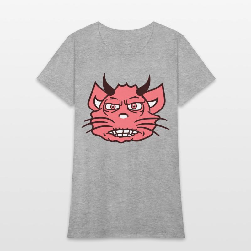 Demon Monster Cat Halloween Fun Horror Devil Horns