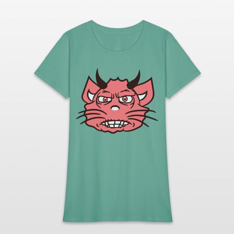 Demon Monster Cat Halloween Fun Horror Devil Horns