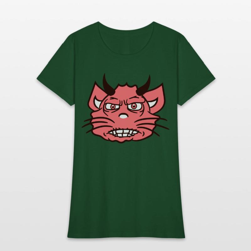 Demon Monster Cat Halloween Fun Horror Devil Horns