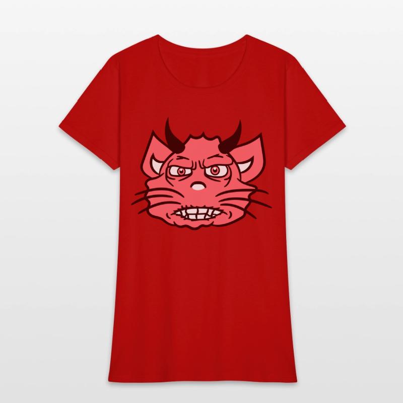 Demon Monster Cat Halloween Fun Horror Devil Horns