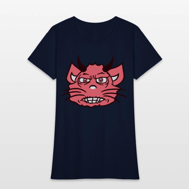 Demon Monster Cat Halloween Fun Horror Devil Horns