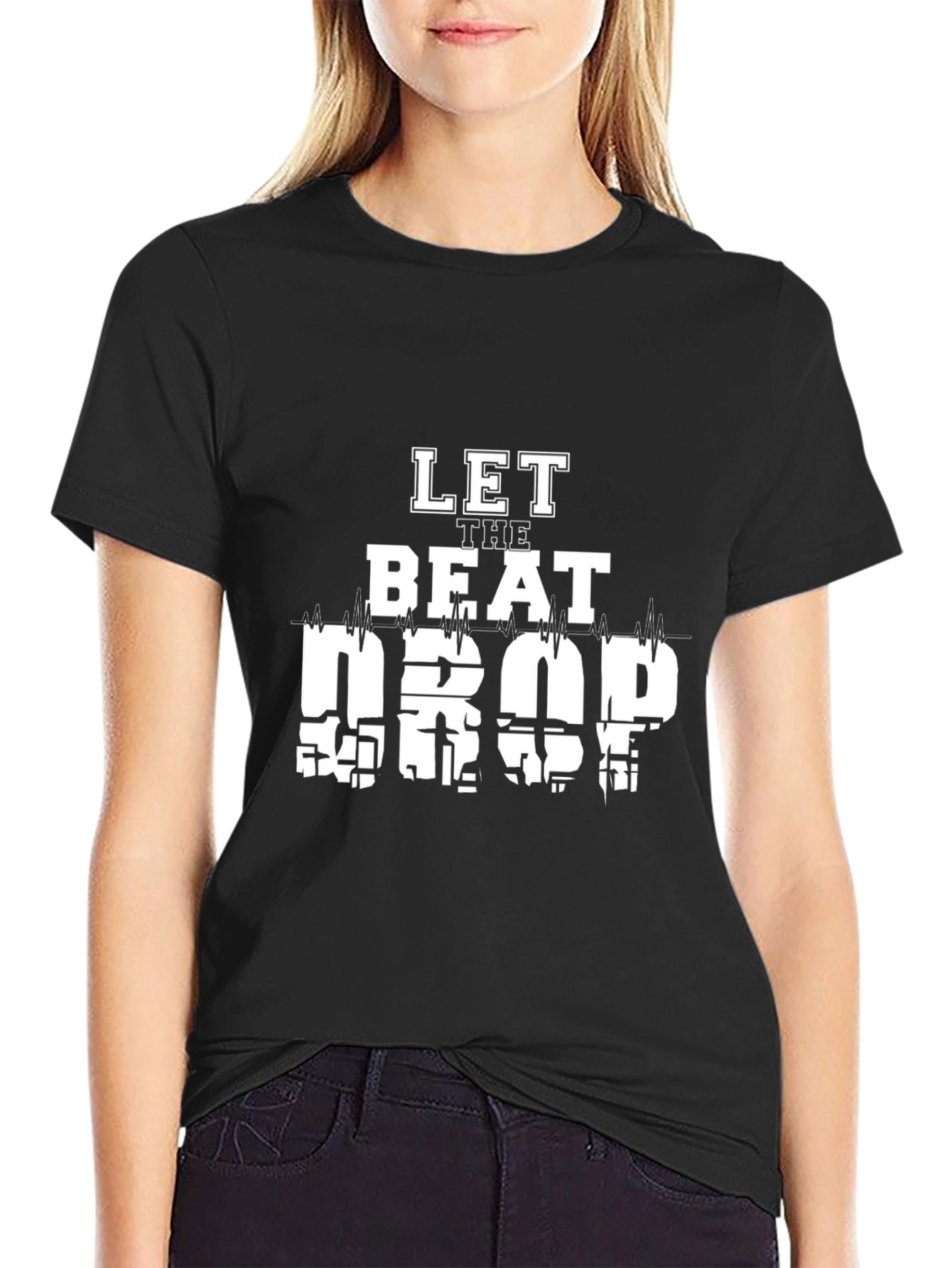 Let The Beat Drop Graphic Tee - Cool Design