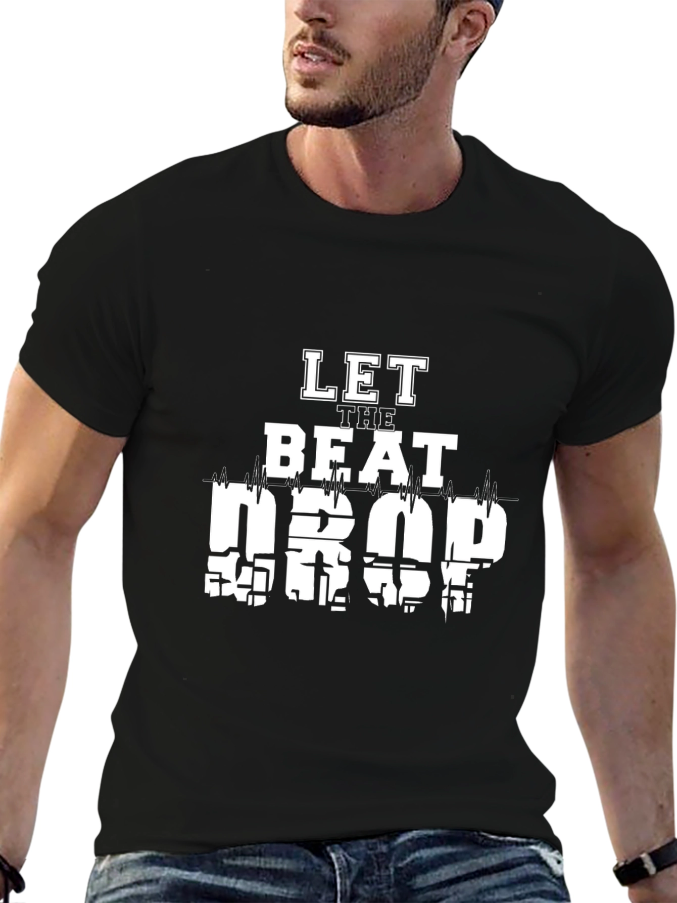 Let The Beat Drop Graphic Tee - Cool Design