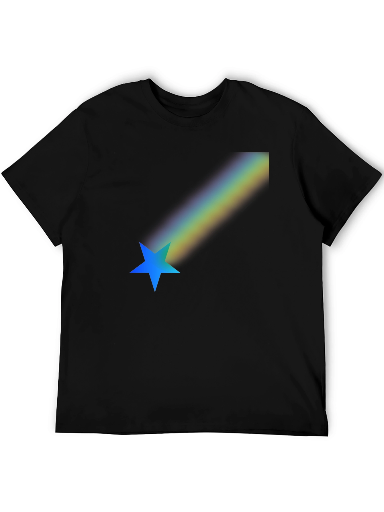 Rainbow Star Black T-Shirt