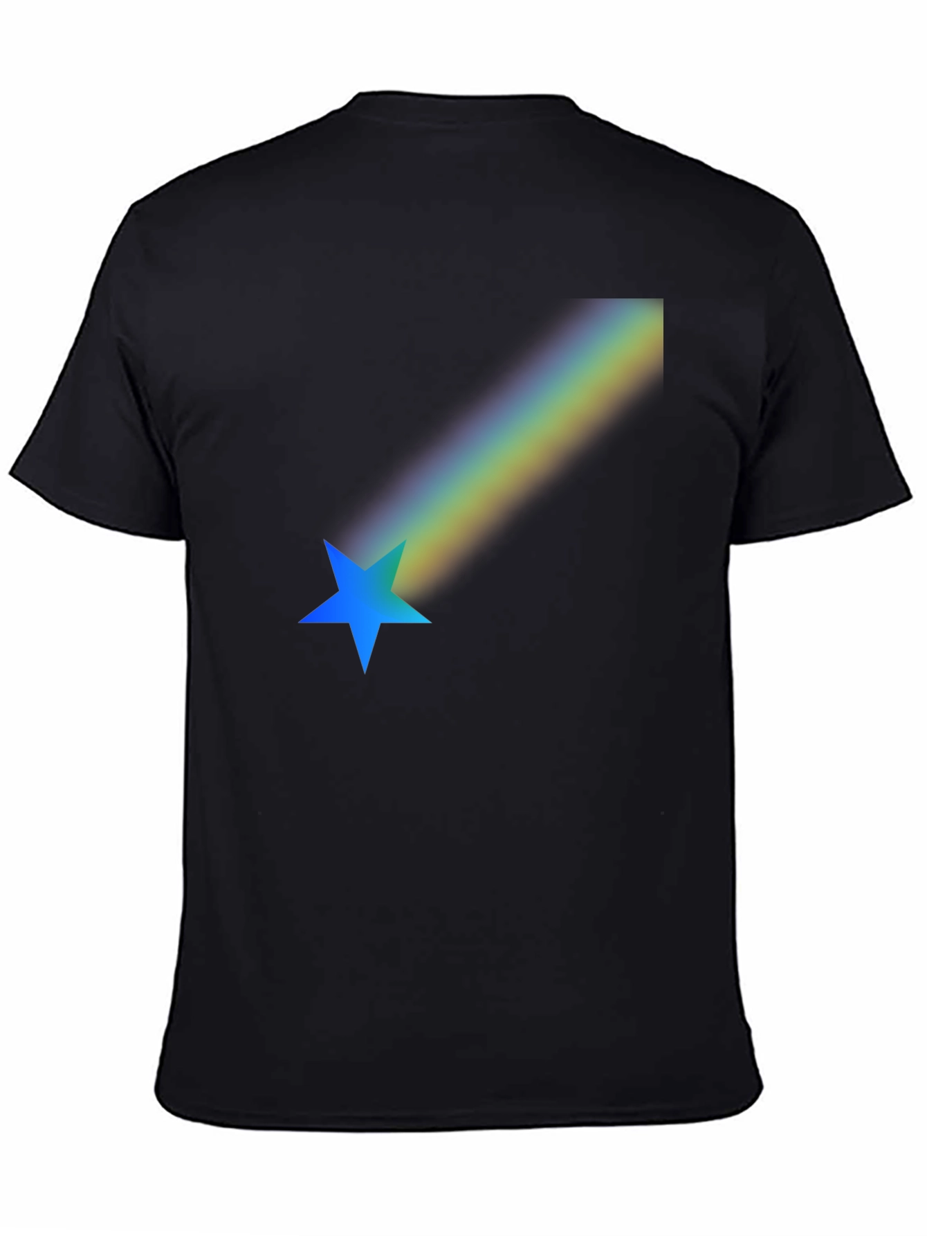 Rainbow Star Black T-Shirt