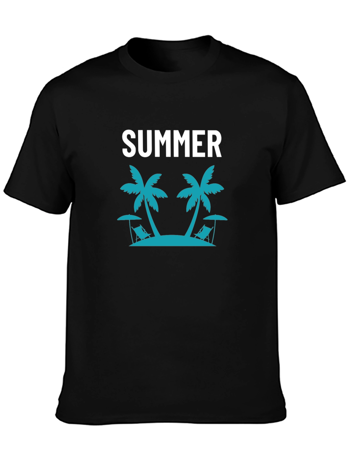 Summer Beach Palm Tree Graphic T-Shirt