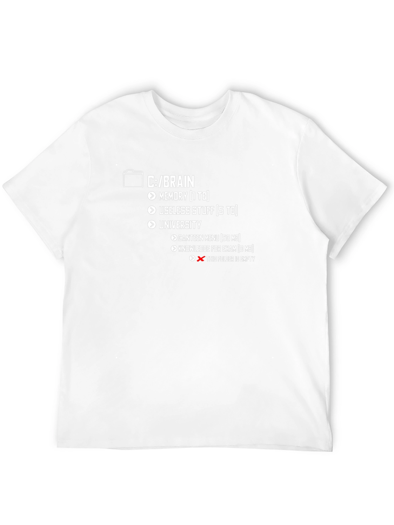 Brain Directory Funny T-Shirt - Programmer Humor