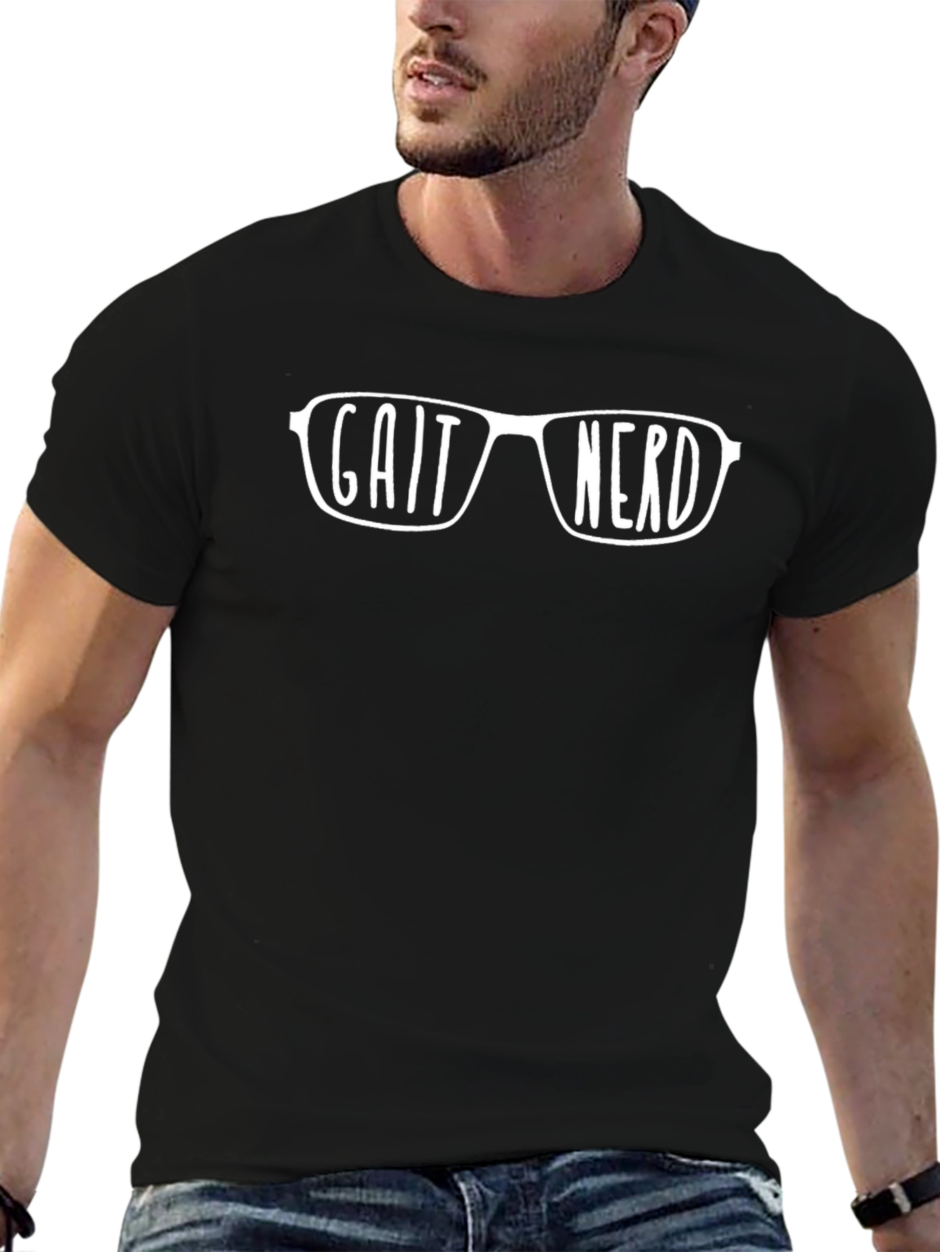 Gait Nerd Graphic Tee - Black Cotton T-Shirt