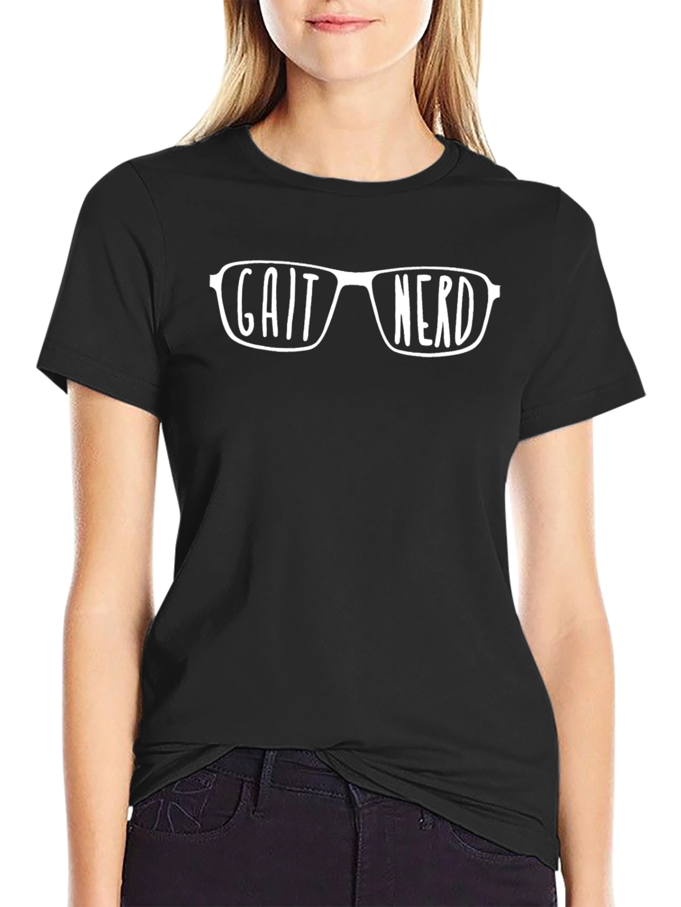 Gait Nerd Graphic Tee - Black Cotton T-Shirt