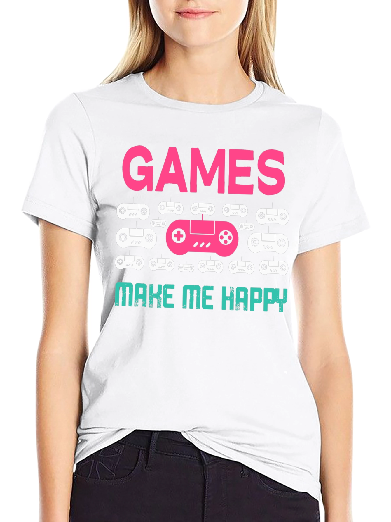 Games Make Me Happy T-Shirt | Gamer Gift