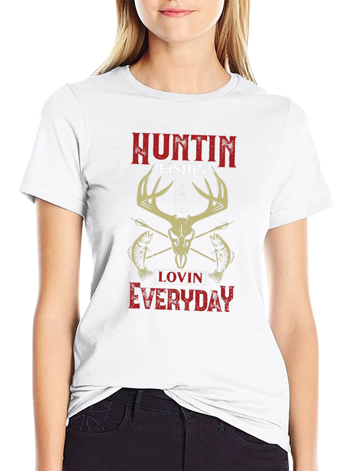 Hunting Fishing Everyday Graphic Tee