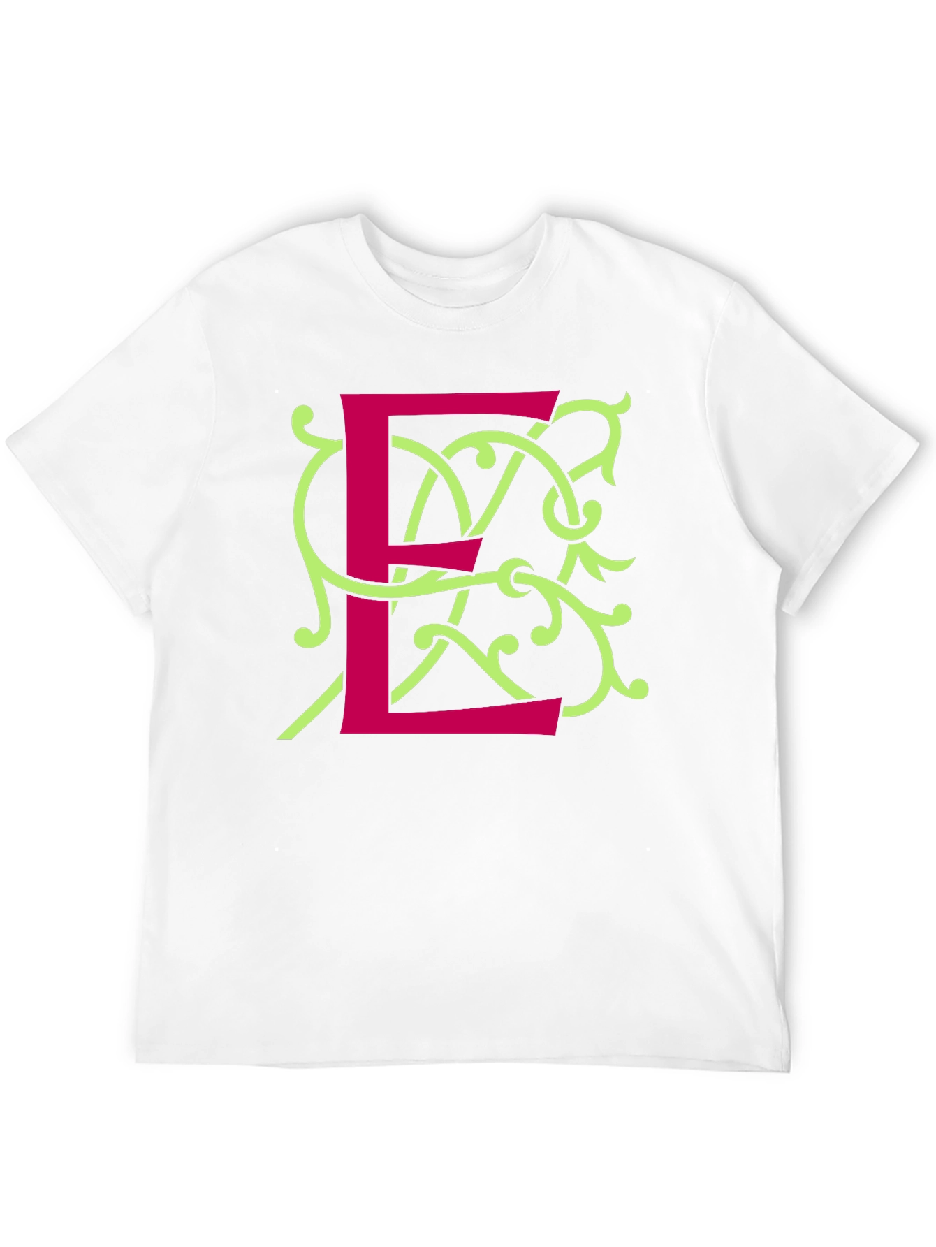 Letter E Graphic Tee - Stylish Black T-Shirt