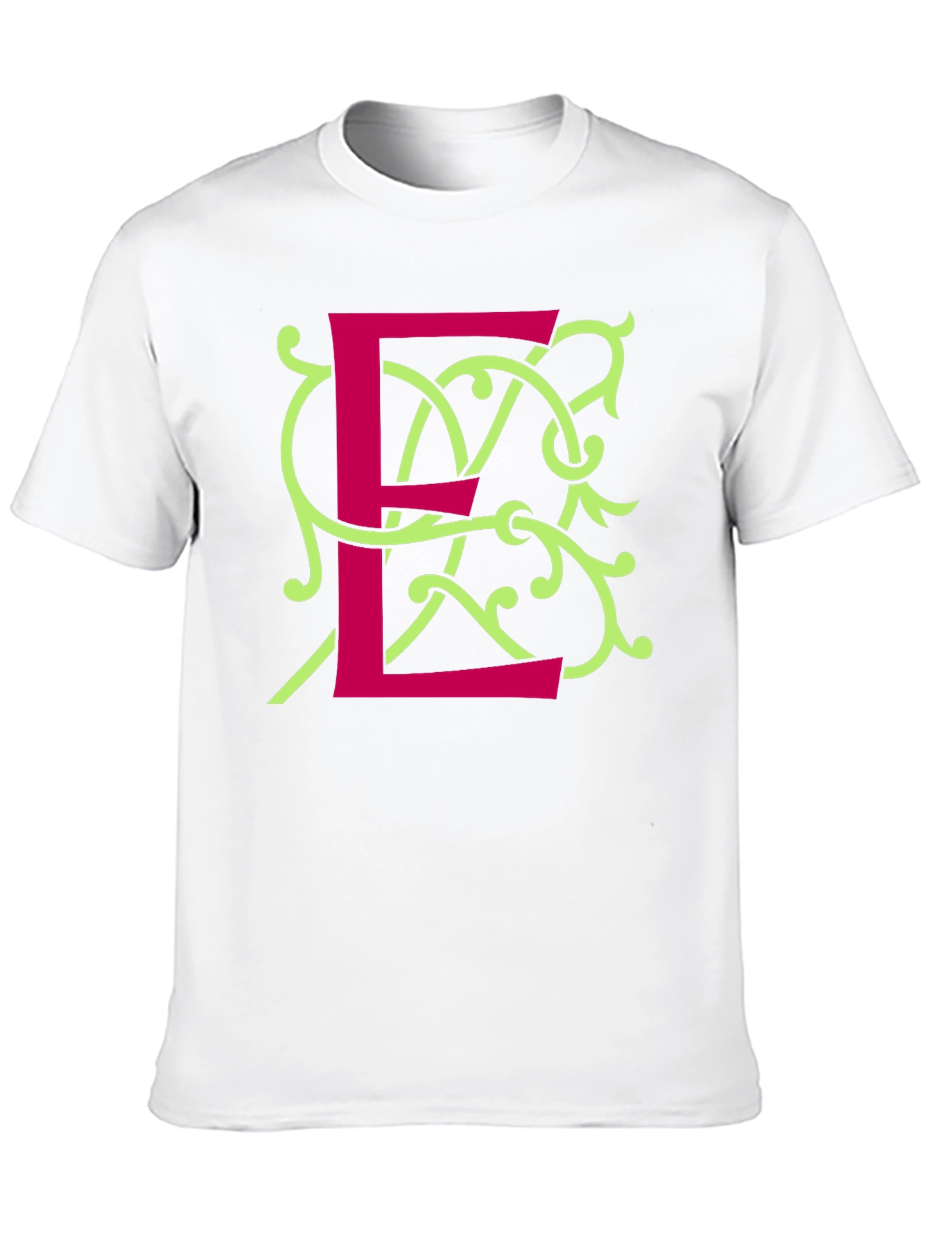 Letter E Graphic Tee - Stylish Black T-Shirt