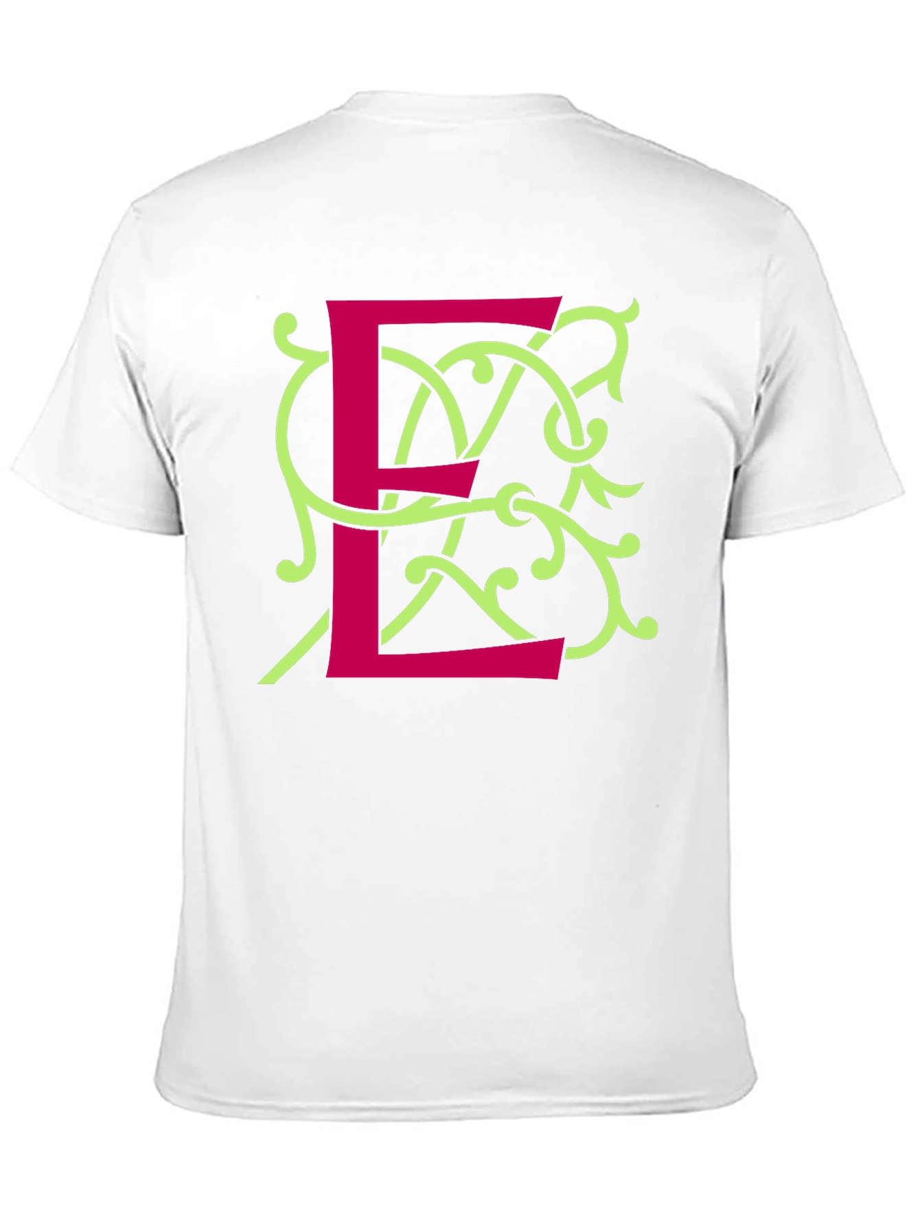 Letter E Graphic Tee - Stylish Black T-Shirt