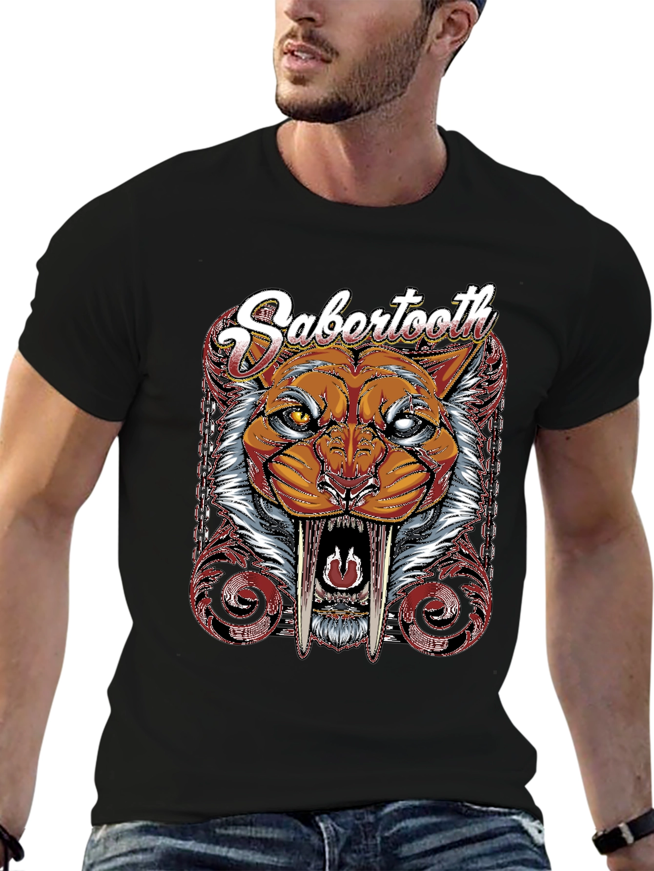 Sabertooth Tiger Graphic T-Shirt