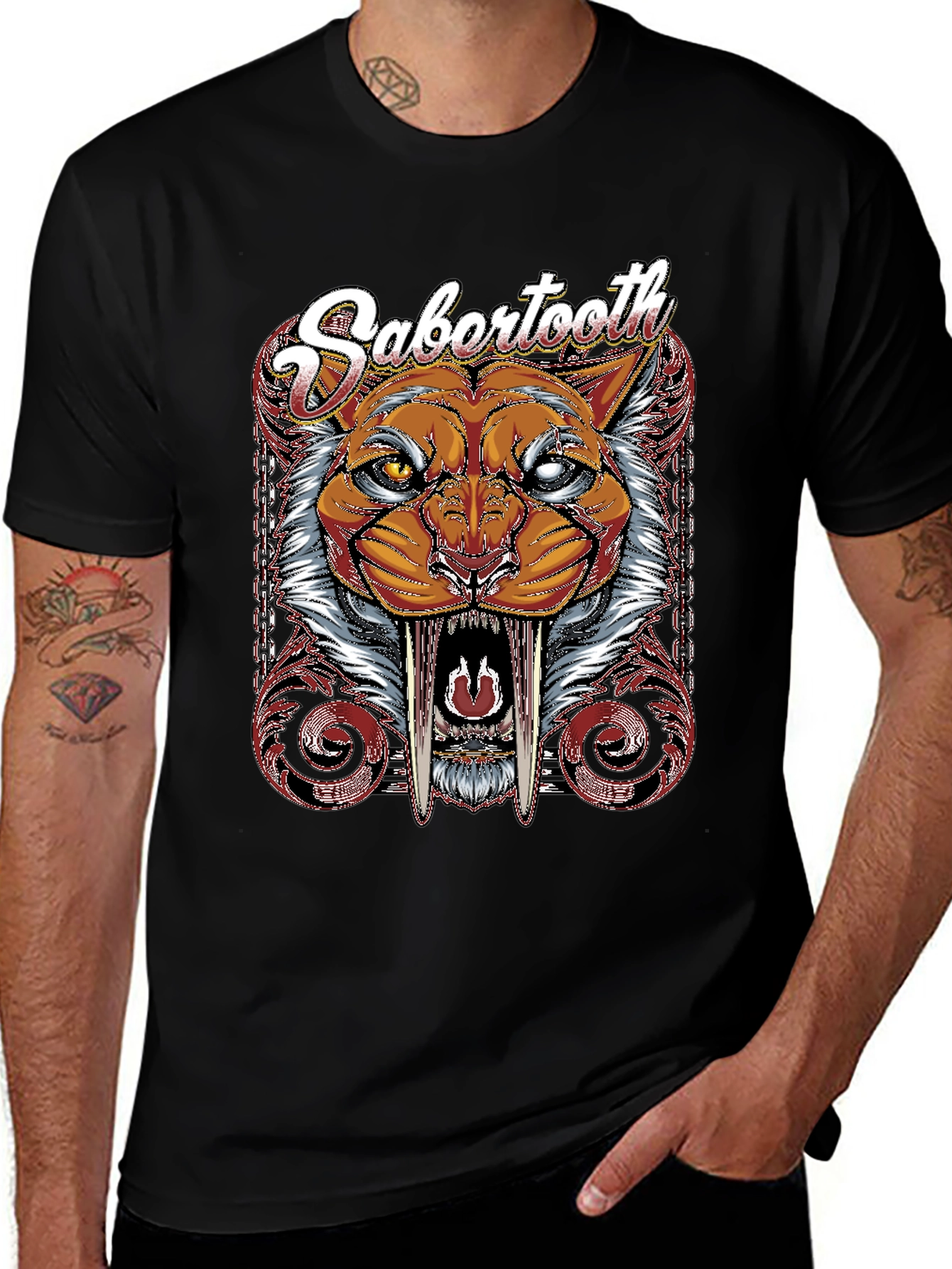 Sabertooth Tiger Graphic T-Shirt