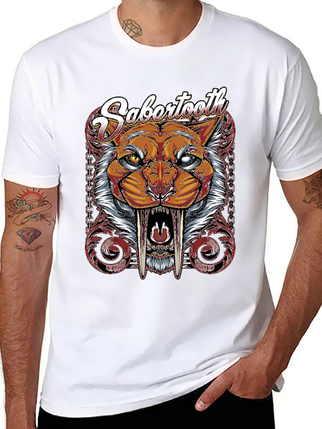 Sabertooth Tiger Graphic T-Shirt