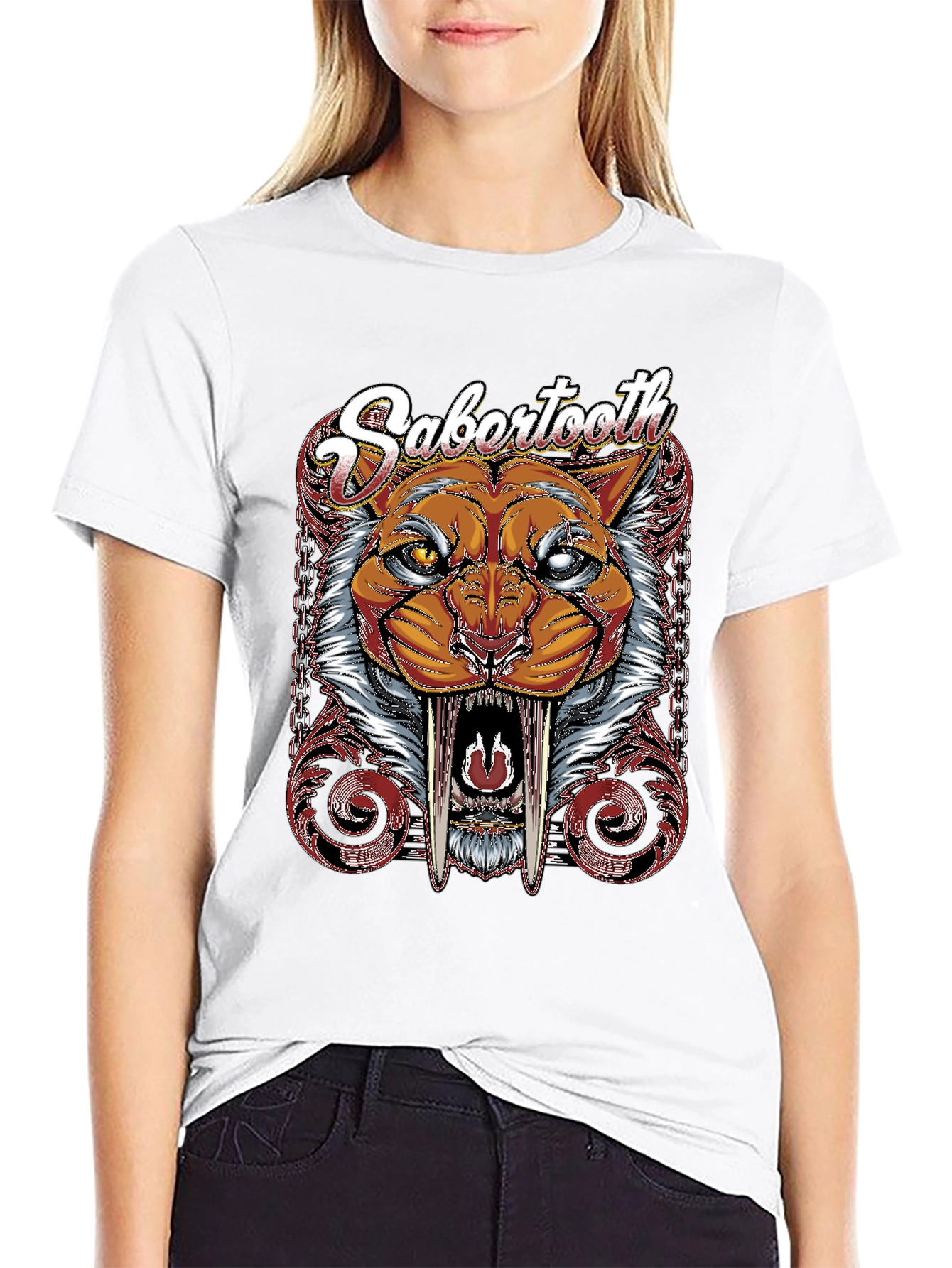 Sabertooth Tiger Graphic T-Shirt