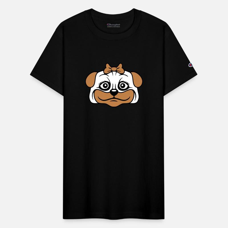 Dog Pug Girl Pretty Bow Woman Female Cute Funny
