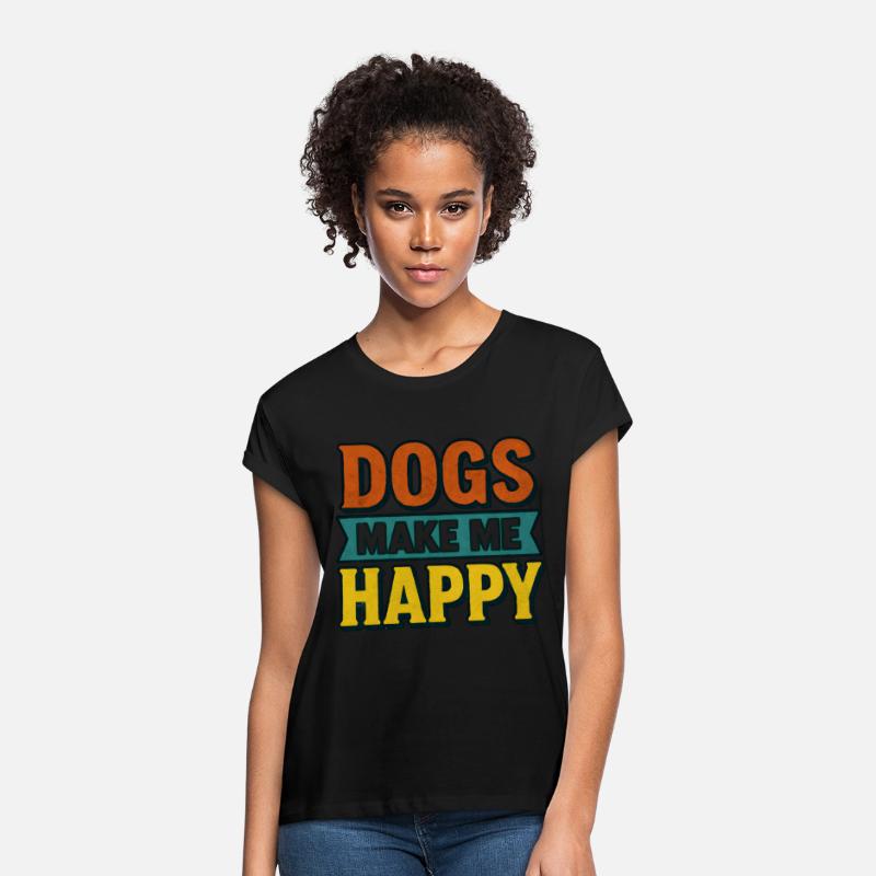 Dogs Make Me Happy – Retro Look