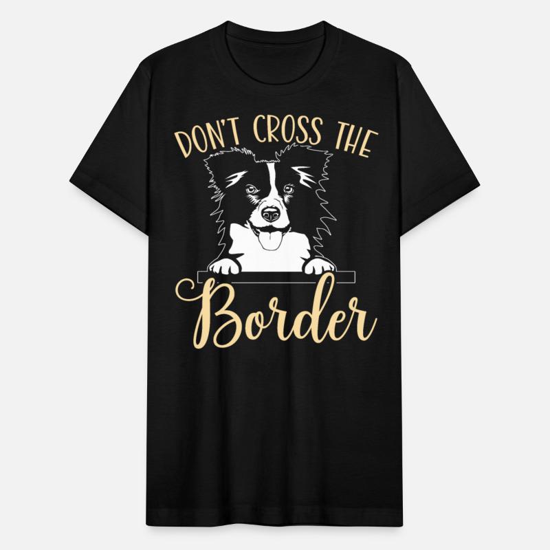Don't Cross The Border Collie Dog Puppy Paw Love